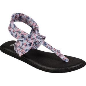 BRAND NEW women sanuk yoga sling Ella prints sandals size US 10